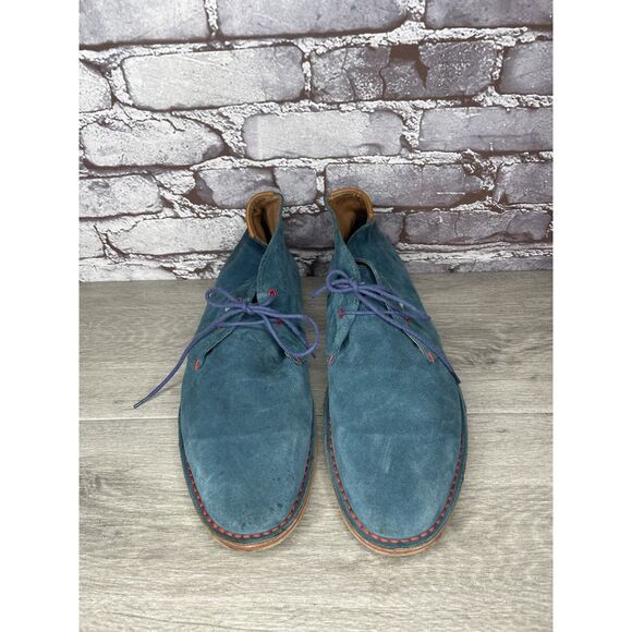 Ted Baker London Blue Suede Leather Lace Ankle Chukka Boots Men’s Sz 44EU/11M US - Picture 16 of 16